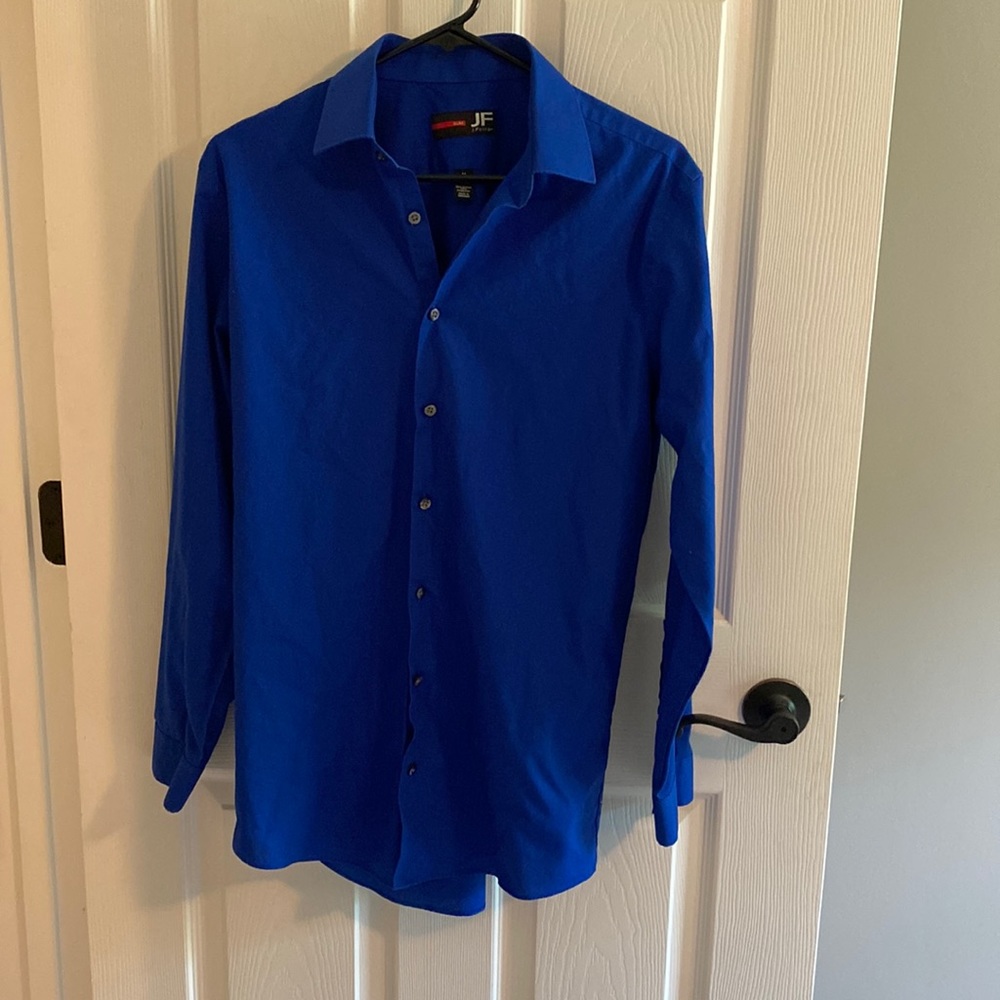Men’s Slim Fit size Medium JF J.Ferrar Dress Shirt - Royal Blue